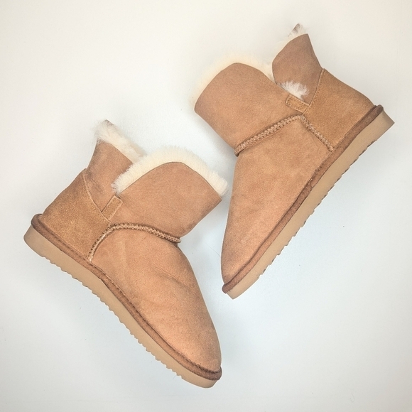 Fireside by Dearfoams Perth genuine shearling slippers pull on women's size 8 - Picture 6 of 6